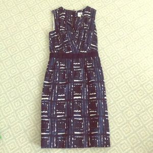 Milly size 0 navy and white checked fitted dress